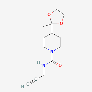 4-(2-methyl-1,3-dioxolan-2-yl)-N-prop-2-ynylpiperidine-1-carboxamide