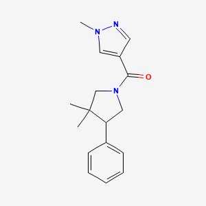 (3,3-Dimethyl-4-phenylpyrrolidin-1-yl)-(1-methylpyrazol-4-yl)methanone