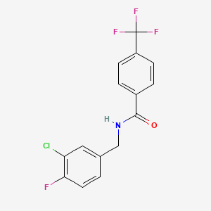 N-(3-chloro-4-fluorobenzyl)-4-(trifluoromethyl)benzamide