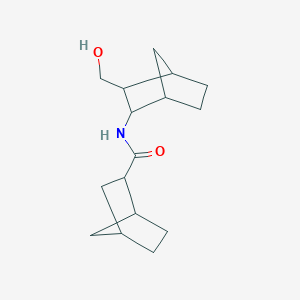 molecular formula C16H25NO2 B7607924 N-[3-(hydroxymethyl)-2-bicyclo[2.2.1]heptanyl]bicyclo[2.2.1]heptane-2-carboxamide 