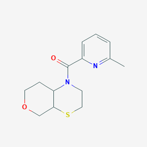 molecular formula C14H18N2O2S B7607959 3,4a,5,7,8,8a-hexahydro-2H-pyrano[3,4-b][1,4]thiazin-1-yl-(6-methylpyridin-2-yl)methanone 