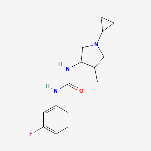 1-(1-Cyclopropyl-4-methylpyrrolidin-3-yl)-3-(3-fluorophenyl)urea