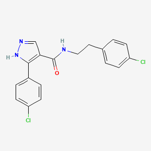 5-(4-chlorophenyl)-N-[2-(4-chlorophenyl)ethyl]-1H-pyrazole-4-carboxamide