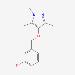 4-[(3-Fluorophenyl)methoxy]-1,3,5-trimethylpyrazole