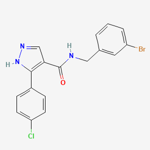 N-(3-bromobenzyl)-5-(4-chlorophenyl)-1H-pyrazole-4-carboxamide