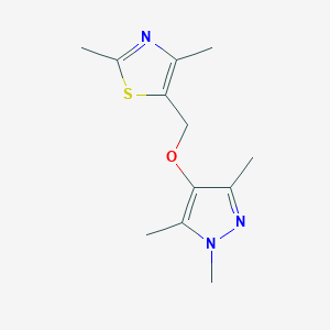 2,4-Dimethyl-5-[(1,3,5-trimethylpyrazol-4-yl)oxymethyl]-1,3-thiazole