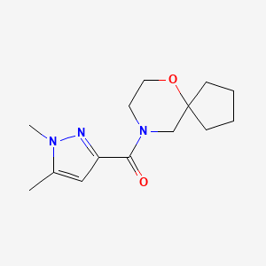 (1,5-Dimethylpyrazol-3-yl)-(6-oxa-9-azaspiro[4.5]decan-9-yl)methanone