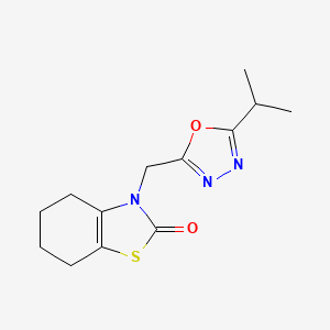 3-[(5-Propan-2-yl-1,3,4-oxadiazol-2-yl)methyl]-4,5,6,7-tetrahydro-1,3-benzothiazol-2-one