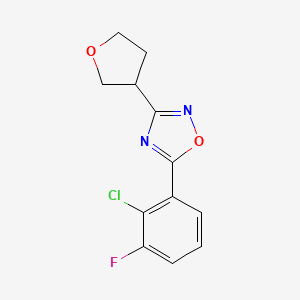 5-(2-Chloro-3-fluorophenyl)-3-(oxolan-3-yl)-1,2,4-oxadiazole