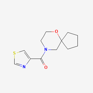 molecular formula C12H16N2O2S B7608096 6-Oxa-9-azaspiro[4.5]decan-9-yl(1,3-thiazol-4-yl)methanone 