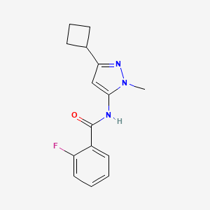 N-(5-cyclobutyl-2-methylpyrazol-3-yl)-2-fluorobenzamide