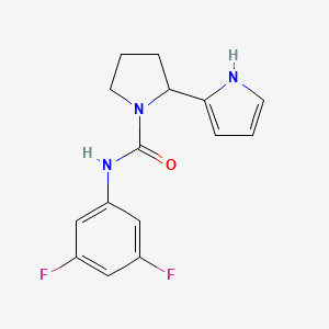 molecular formula C15H15F2N3O B7608134 N-(3,5-difluorophenyl)-2-(1H-pyrrol-2-yl)pyrrolidine-1-carboxamide 