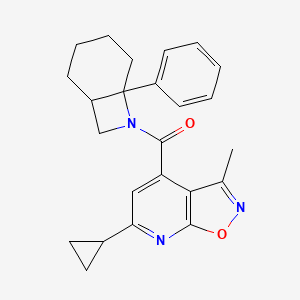 (6-Cyclopropyl-3-methyl-[1,2]oxazolo[5,4-b]pyridin-4-yl)-(6-phenyl-7-azabicyclo[4.2.0]octan-7-yl)methanone