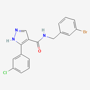 N-(3-bromobenzyl)-5-(3-chlorophenyl)-1H-pyrazole-4-carboxamide