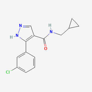 5-(3-chlorophenyl)-N-(cyclopropylmethyl)-1H-pyrazole-4-carboxamide