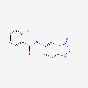 2-chloro-N-methyl-N-(2-methyl-3H-benzimidazol-5-yl)benzamide