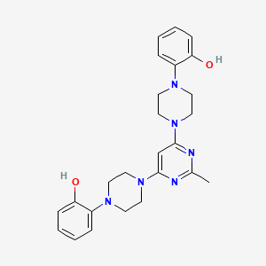 2-[4-[6-[4-(2-Hydroxyphenyl)piperazin-1-yl]-2-methylpyrimidin-4-yl]piperazin-1-yl]phenol