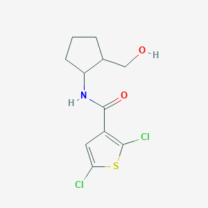 2,5-dichloro-N-[2-(hydroxymethyl)cyclopentyl]thiophene-3-carboxamide