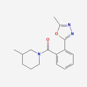 [2-(5-Methyl-1,3,4-oxadiazol-2-yl)phenyl]-(3-methylpiperidin-1-yl)methanone