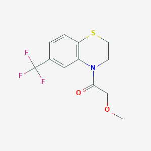 molecular formula C12H12F3NO2S B7608199 2-Methoxy-1-[6-(trifluoromethyl)-2,3-dihydro-1,4-benzothiazin-4-yl]ethanone 