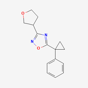 3-(Oxolan-3-yl)-5-(1-phenylcyclopropyl)-1,2,4-oxadiazole