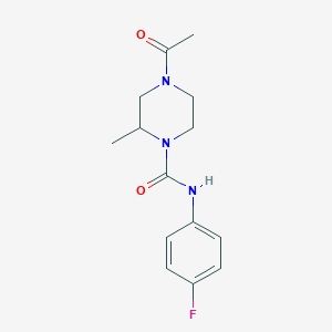 4-acetyl-N-(4-fluorophenyl)-2-methylpiperazine-1-carboxamide