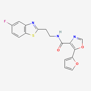 N-[2-(5-fluoro-1,3-benzothiazol-2-yl)ethyl]-5-(furan-2-yl)-1,3-oxazole-4-carboxamide