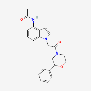 N-{1-[2-oxo-2-(2-phenylmorpholin-4-yl)ethyl]-1H-indol-4-yl}acetamide