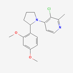 3-Chloro-4-[2-(2,4-dimethoxyphenyl)pyrrolidin-1-yl]-2-methylpyridine