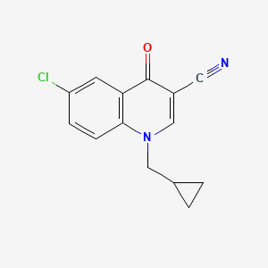 6-Chloro-1-(cyclopropylmethyl)-4-oxoquinoline-3-carbonitrile