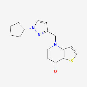 4-[(1-Cyclopentylpyrazol-3-yl)methyl]thieno[3,2-b]pyridin-7-one