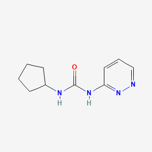 molecular formula C10H14N4O B7608310 1-Cyclopentyl-3-pyridazin-3-ylurea 