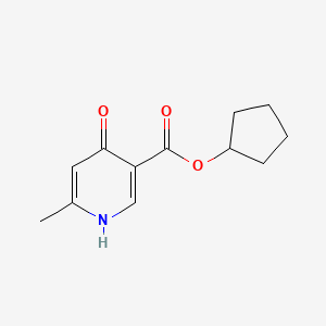 molecular formula C12H15NO3 B7608319 cyclopentyl 6-methyl-4-oxo-1H-pyridine-3-carboxylate 