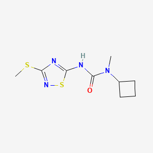 1-Cyclobutyl-1-methyl-3-(3-methylsulfanyl-1,2,4-thiadiazol-5-yl)urea