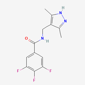 molecular formula C13H12F3N3O B7608379 N-[(3,5-dimethyl-1H-pyrazol-4-yl)methyl]-3,4,5-trifluorobenzamide 