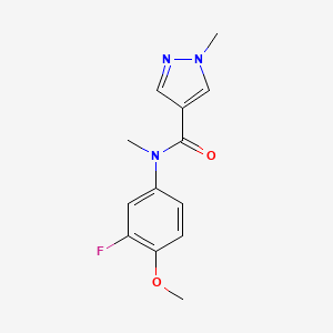 N-(3-fluoro-4-methoxyphenyl)-N,1-dimethylpyrazole-4-carboxamide