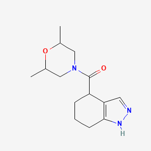 molecular formula C14H21N3O2 B7608412 (2,6-dimethylmorpholin-4-yl)-(4,5,6,7-tetrahydro-1H-indazol-4-yl)methanone 