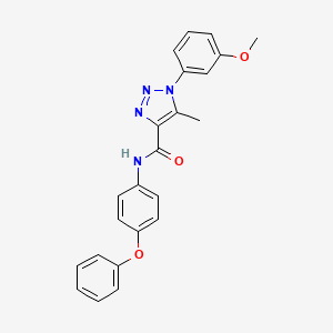 molecular formula C23H20N4O3 B7608447 1-(3-methoxyphenyl)-5-methyl-N-(4-phenoxyphenyl)-1H-1,2,3-triazole-4-carboxamide 