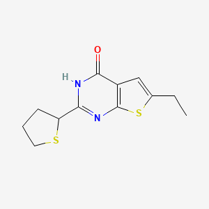 6-ethyl-2-(thiolan-2-yl)-3H-thieno[2,3-d]pyrimidin-4-one