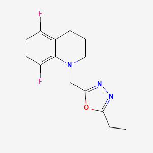 2-[(5,8-difluoro-3,4-dihydro-2H-quinolin-1-yl)methyl]-5-ethyl-1,3,4-oxadiazole