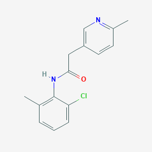 molecular formula C15H15ClN2O B7608526 N-(2-chloro-6-methylphenyl)-2-(6-methylpyridin-3-yl)acetamide 