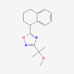 3-(2-Methoxypropan-2-yl)-5-(1,2,3,4-tetrahydronaphthalen-1-yl)-1,2,4-oxadiazole