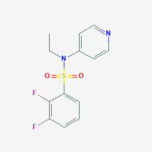 molecular formula C13H12F2N2O2S B7608576 N-ethyl-2,3-difluoro-N-pyridin-4-ylbenzenesulfonamide 