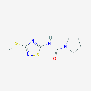 N-(3-methylsulfanyl-1,2,4-thiadiazol-5-yl)pyrrolidine-1-carboxamide