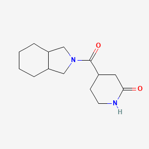 molecular formula C14H22N2O2 B7608631 4-(1,3,3a,4,5,6,7,7a-Octahydroisoindole-2-carbonyl)piperidin-2-one 