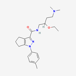 N-[4-(dimethylamino)-2-ethoxybutyl]-1-(4-methylphenyl)-5,6-dihydro-4H-cyclopenta[c]pyrazole-3-carboxamide