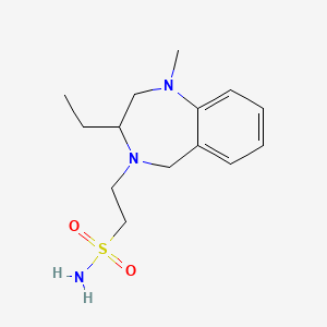 2-(3-ethyl-1-methyl-3,5-dihydro-2H-1,4-benzodiazepin-4-yl)ethanesulfonamide