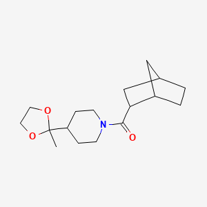 2-Bicyclo[2.2.1]heptanyl-[4-(2-methyl-1,3-dioxolan-2-yl)piperidin-1-yl]methanone