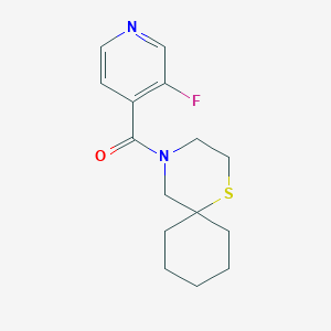 molecular formula C15H19FN2OS B7608685 (3-Fluoropyridin-4-yl)-(1-thia-4-azaspiro[5.5]undecan-4-yl)methanone 