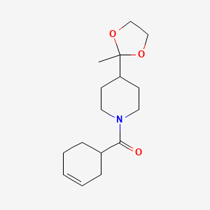 Cyclohex-3-en-1-yl-[4-(2-methyl-1,3-dioxolan-2-yl)piperidin-1-yl]methanone